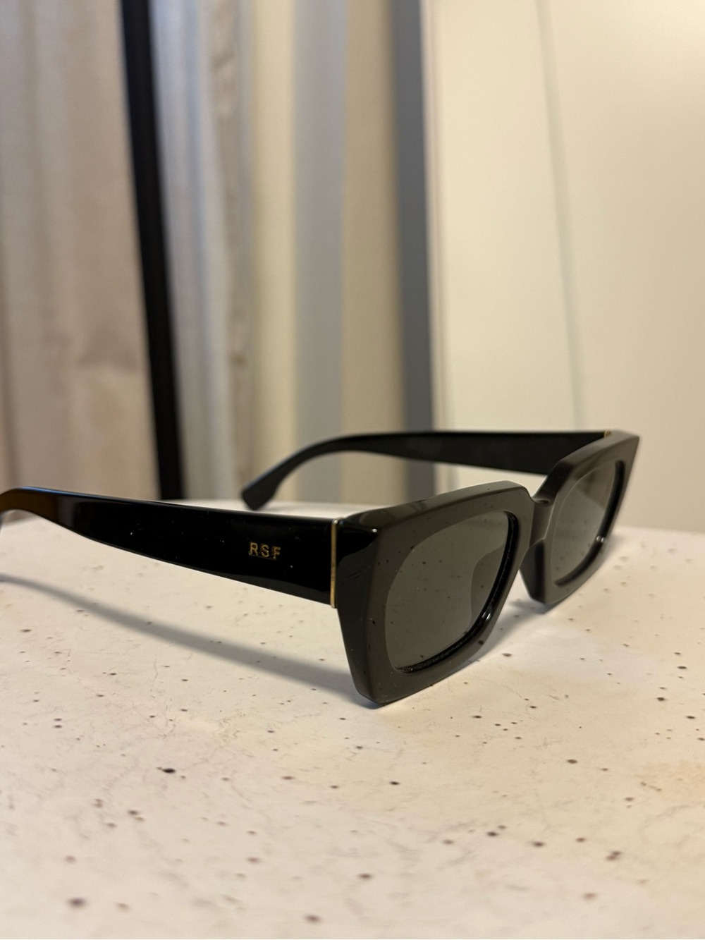 RETROSUPERFUTURE Black Rectangular Men’s Sunglasses